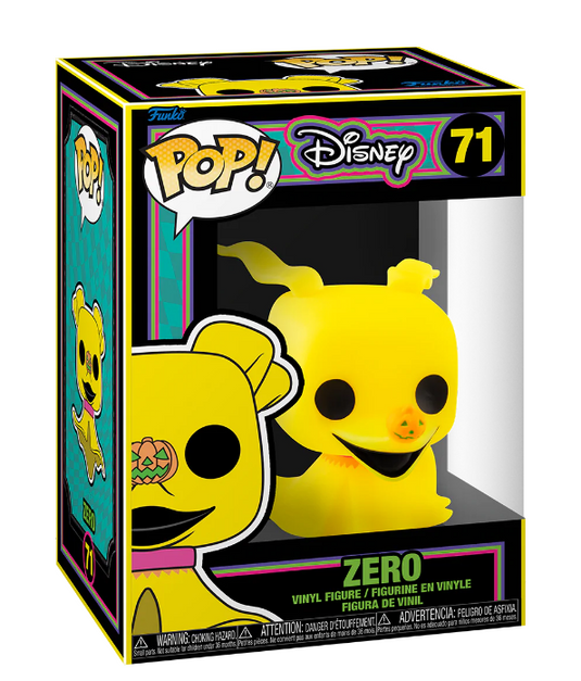 Funko POP! Disney : L'Etrange Noël de Monsieur Jack - Zero (Blacklight)