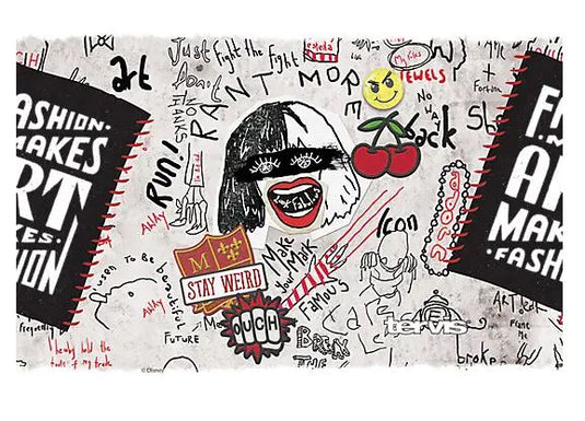 Disney - Cruella Graffiti en acier inoxydable avec couvercle coulissant