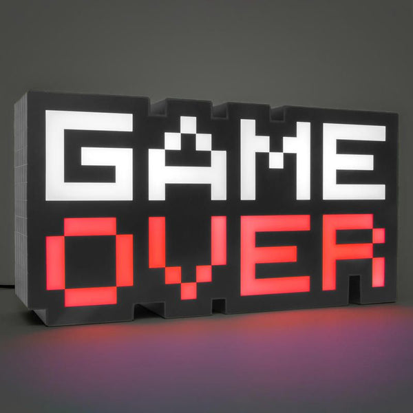 Game Over 8 - Bit Pixel Color Changeing Sound Réactif Lampe de décoration à collectionner