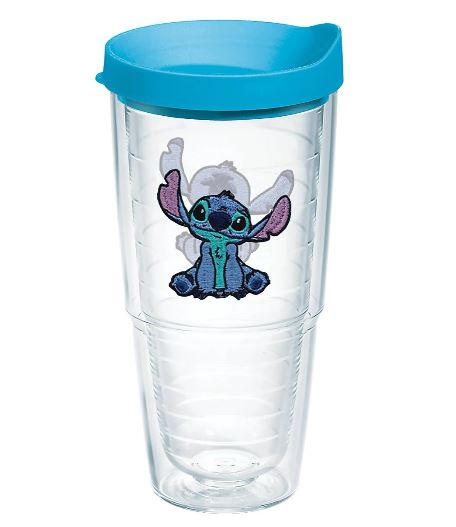 Disney : Stitch - Gobelets emblème avant et arrière avec emballage et couvercle de voyage