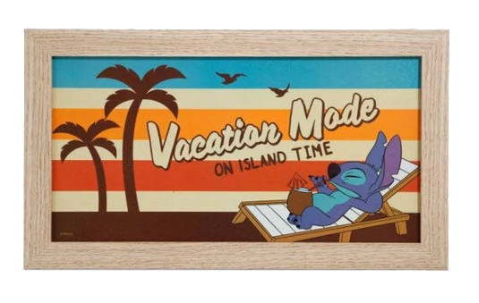 Disney : Lilo et Stitch – Décoration murale en bois en mode vacances