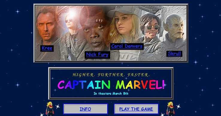 Captain Marvel 90s-Style Website Will Have You Nostalgic for Dial-Up