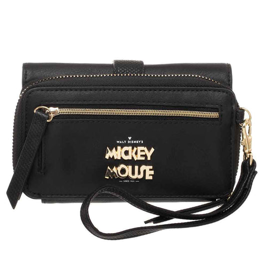 Cartera de pulsera con dije de metal dorado de Disney Mickey Mouse