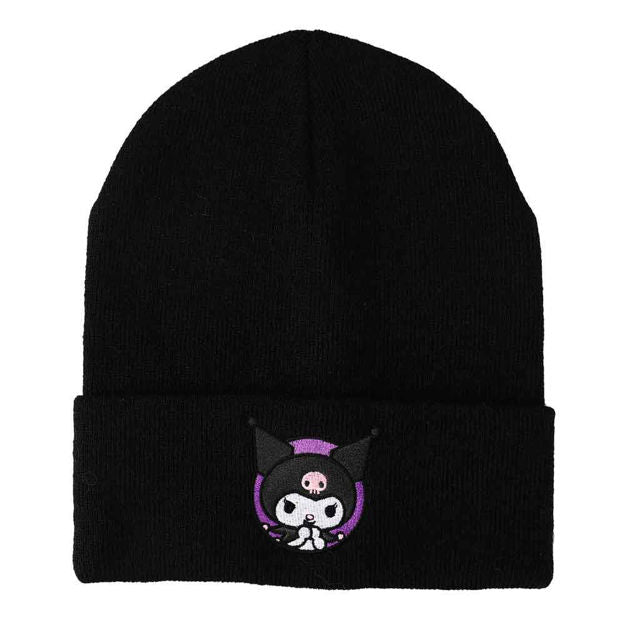 Cargue la imagen en el visor de la galería, Gorro con puños bordados Kuromi
