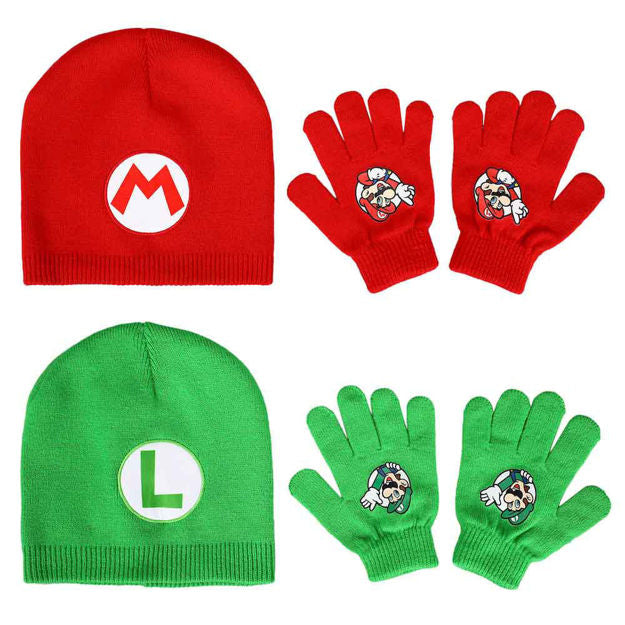Load image into Gallery viewer, Nintendo: Super Mario - Bros Winter Youth Beanie &amp; Glove Combo
