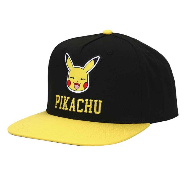 Cargue la imagen en el visor de la galería, Pokémon - Gorra plana de sarga de Pikachu
