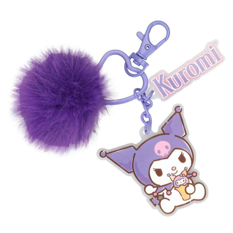 Sanrio Kuromi - Multi-Charm & Pom Pom Keychain