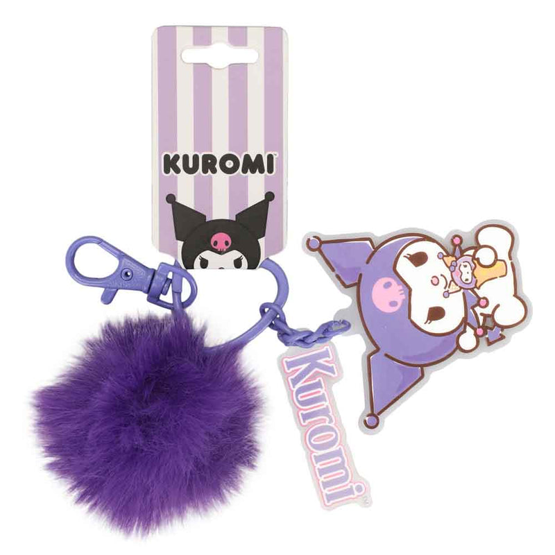 Sanrio Kuromi - Multi-Charm & Pom Pom Keychain