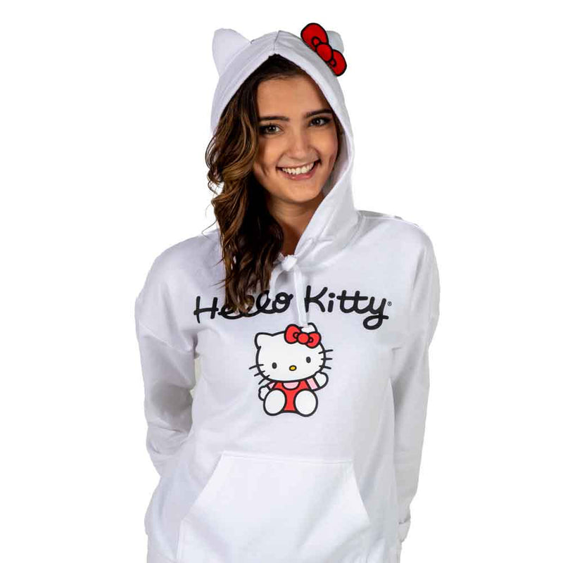 Chargez l&#39;image dans la visionneuse de la galerie, Hello Kitty - 3D Ears Juniors Cosplay Hoodie
