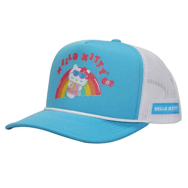 Cargue la imagen en el visor de la galería, Gorra Trucker Fiesta en la piscina de Hello Kitty
