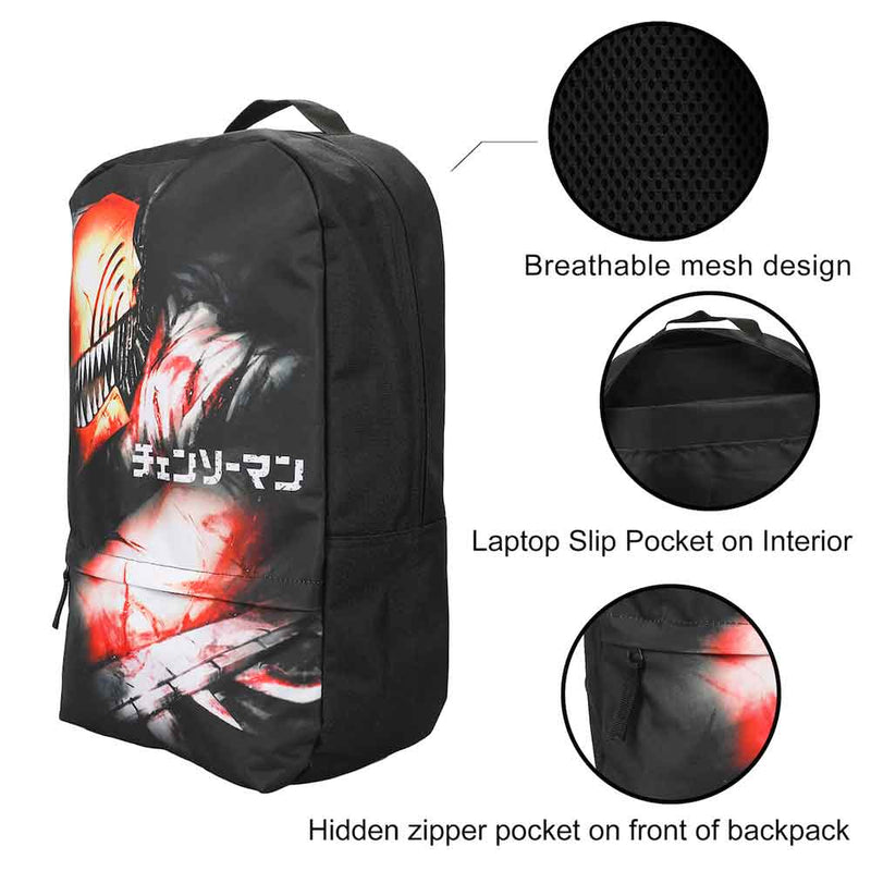 Cargue la imagen en el visor de la galería, Chainsaw Man Sublimated Laptop Backpack
