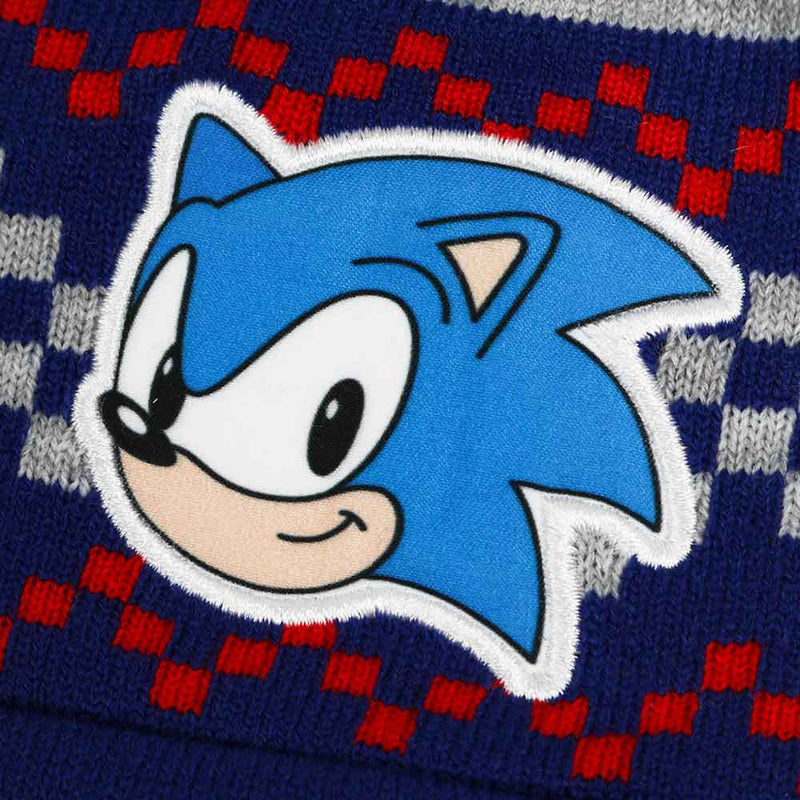 Cargue la imagen en el visor de la galería, Combo de gorro y guantes para jóvenes de Sonic the Hedgehog
