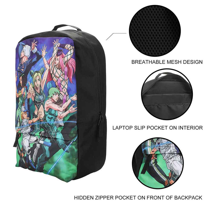 Chargez l&#39;image dans la visionneuse de la galerie, Jojo&#39;S Bizarre Adventure Print Laptop Backpack
