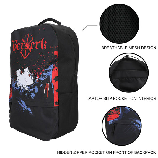 Berserk Black Swordsman Sublimated Laptop Backpack