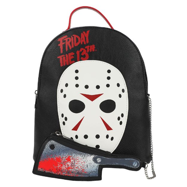 Cargue la imagen en el visor de la galería, Friday the 13th - Jason Mask Knife Coin Purse &amp; Mini Backpack
