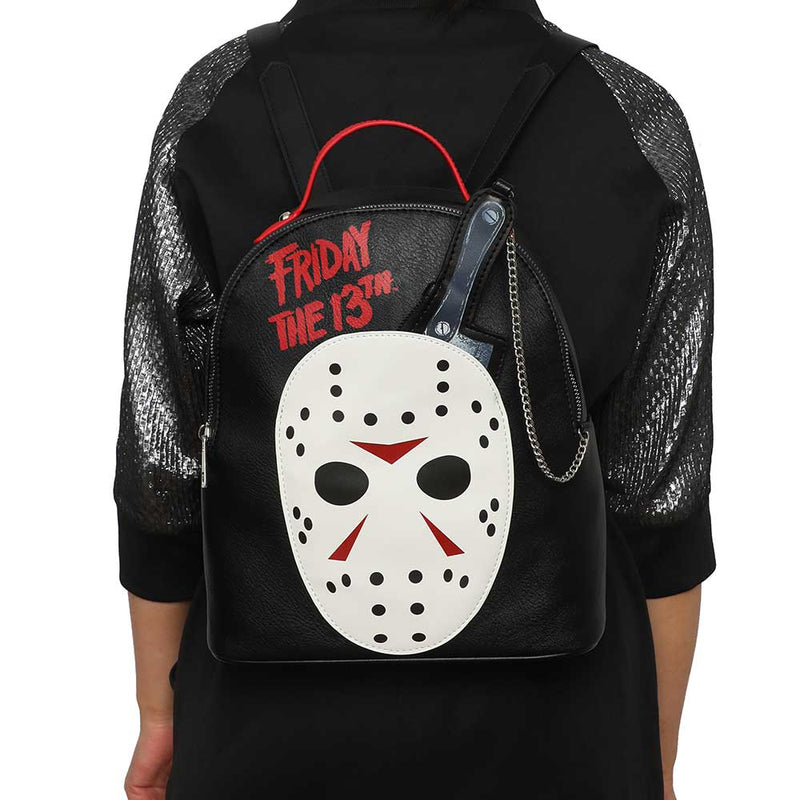 Cargue la imagen en el visor de la galería, Friday the 13th - Jason Mask Knife Coin Purse &amp; Mini Backpack
