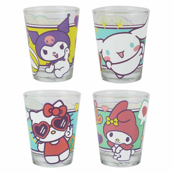 Hello Kitty & Friends 1.5 oz. Mini Glasses (4 Pack)