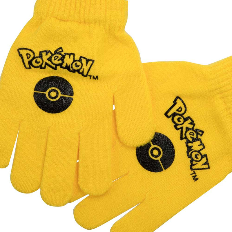 Cargue la imagen en el visor de la galería, Combo de gorro y guantes para jóvenes de Pokémon Pikachu
