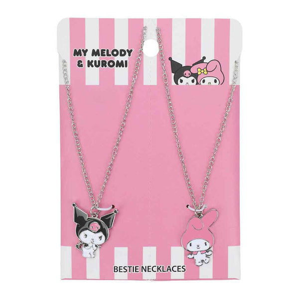 Kuromi & My Melody - Bestie Metal Charm Necklace