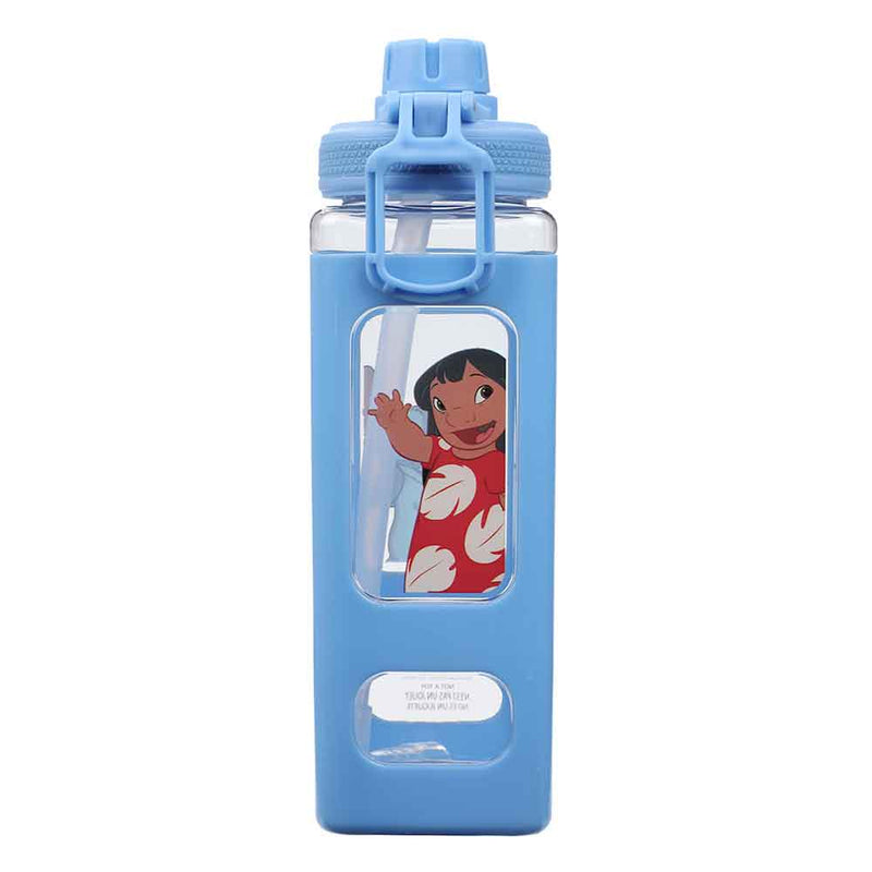 Disney Lilo & Stitch - Square Silicone Sleeve Water Bottle