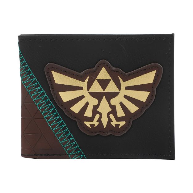 Chargez l&#39;image dans la visionneuse de la galerie, La Légende de Zelda - Portefeuille à deux volets pour hommes Hyrule Crest
