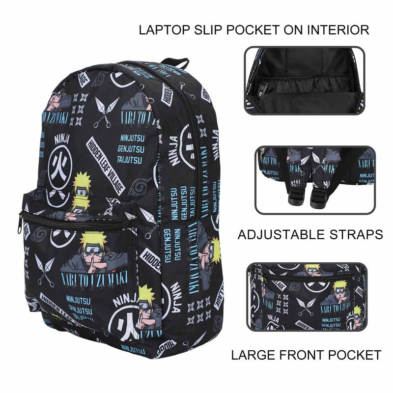 Cargue la imagen en el visor de la galería, Naruto: Shippuden - Naruto Icons AOP Laptop Backpack
