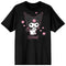 Kuromi Hearts & Skulls Black Unisex T-shirt