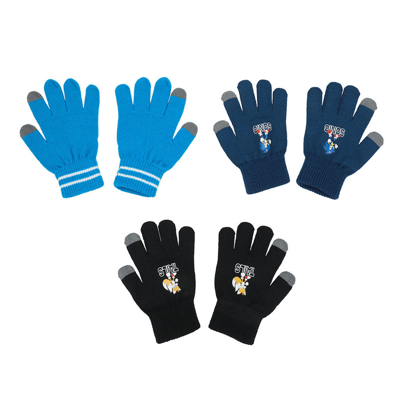 Sonic the Hedgehog & Tails Youth 3 Pack Knit Gloves – Kryptonite Character Store