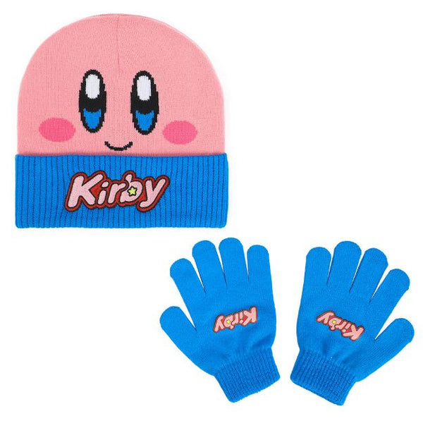 Kirby Big Face Youth Beanie & Gloves Combo