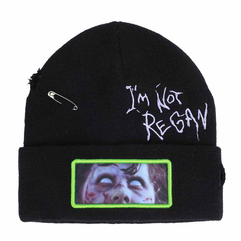 Chargez l&#39;image dans la visionneuse de la galerie, The Exorcist - I&#39;m Not Regan Distressed Sublimated Patch Cuff Beanie
