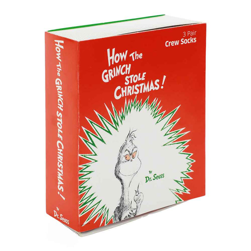 Load image into Gallery viewer, Dr. Seuss How the Grinch Stole Christmas 3 Pair Youth Crew Box Set
