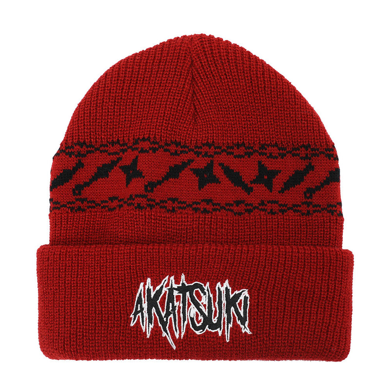 Cargue la imagen en el visor de la galería, Naruto: Shippuden - Akatsuki Embroidered Cuff Beanies
