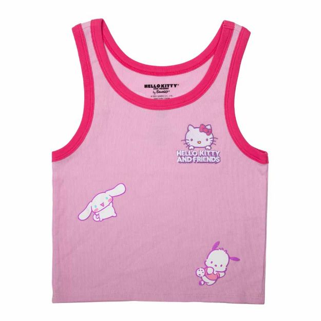 Camiseta sin mangas de canalé de Hello Kitty y sus amigos