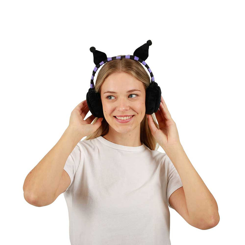 Load image into Gallery viewer, Sanrio - Kuromi Foldable Cosplay Earmuff
