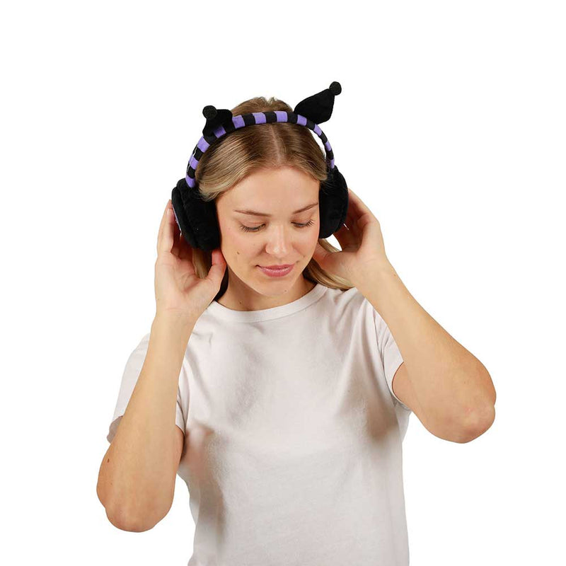 Load image into Gallery viewer, Sanrio - Kuromi Foldable Cosplay Earmuff
