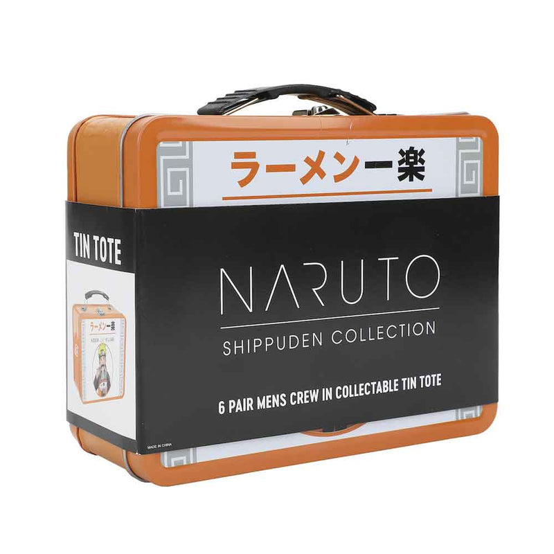 Load image into Gallery viewer, Naruto Shippuden 6 Pair Crew Socks with Tin Tote
