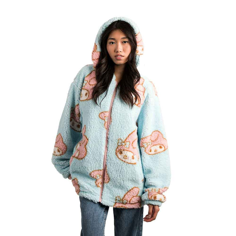 Load image into Gallery viewer, Sanrio - My Melody Juniors Oversized Sherpa Fleece Hoodie
