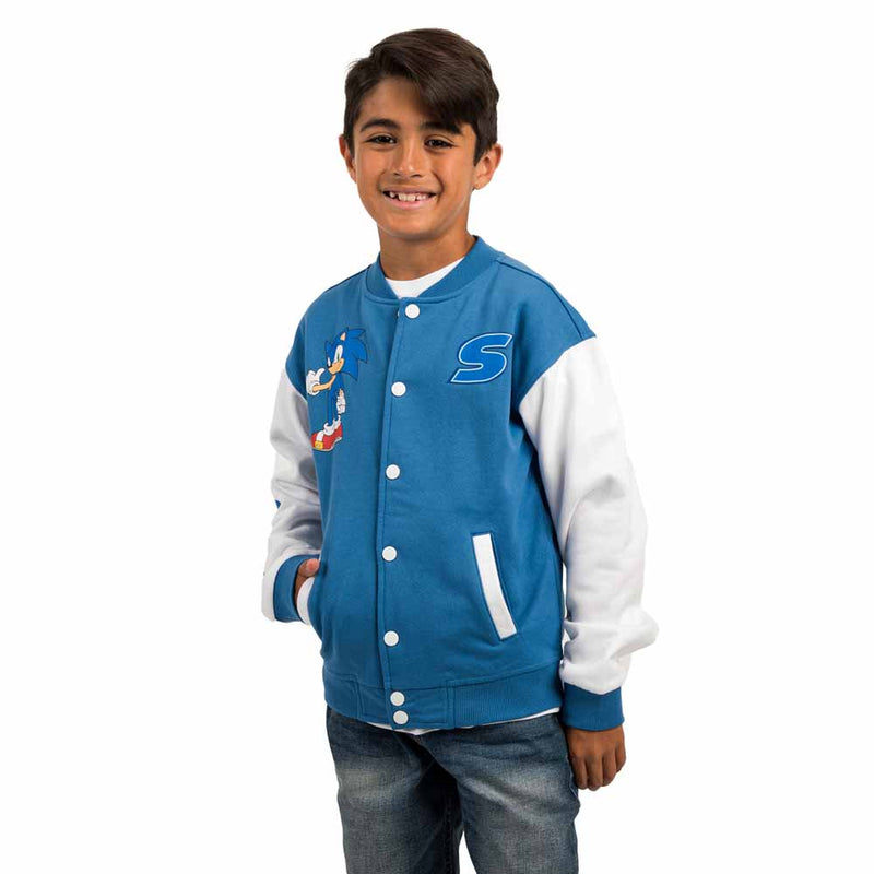 Chargez l&#39;image dans la visionneuse de la galerie, Sonic the Hedgehog Blue and White Youth Bomber Jacket
