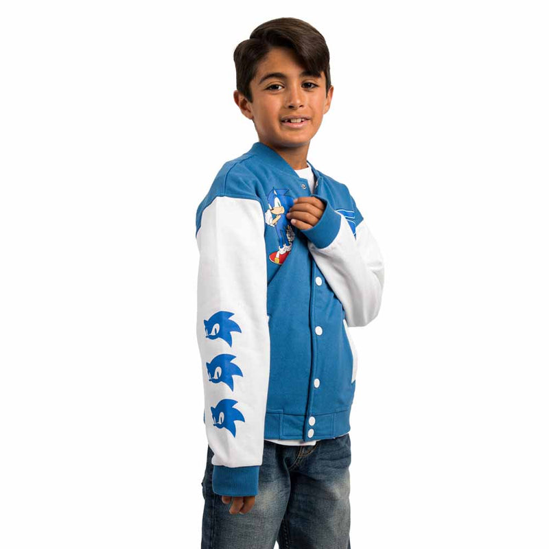 Chargez l&#39;image dans la visionneuse de la galerie, Sonic the Hedgehog Blue and White Youth Bomber Jacket
