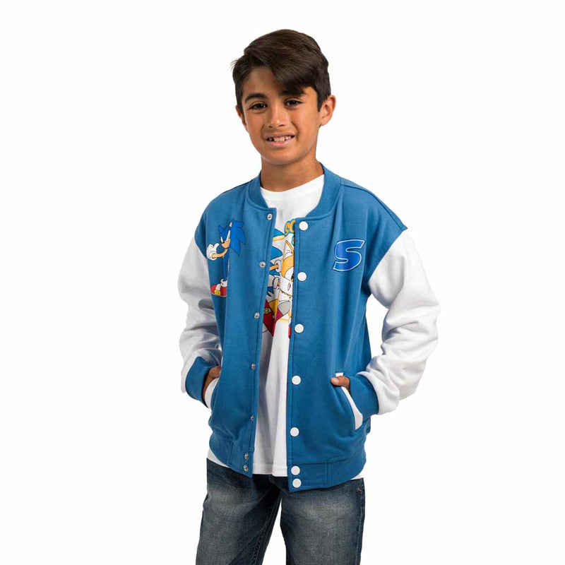 Chargez l&#39;image dans la visionneuse de la galerie, Sonic the Hedgehog Blue and White Youth Bomber Jacket
