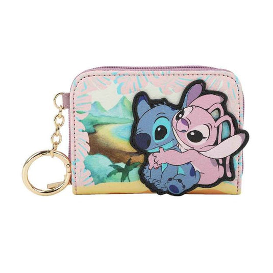 Disney: Stitch & Angel 3D Mini Zip Around Wallet