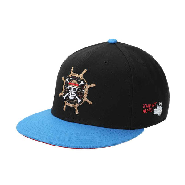 One Piece Straw Hat Pirates Flat Bill Snapback Hat