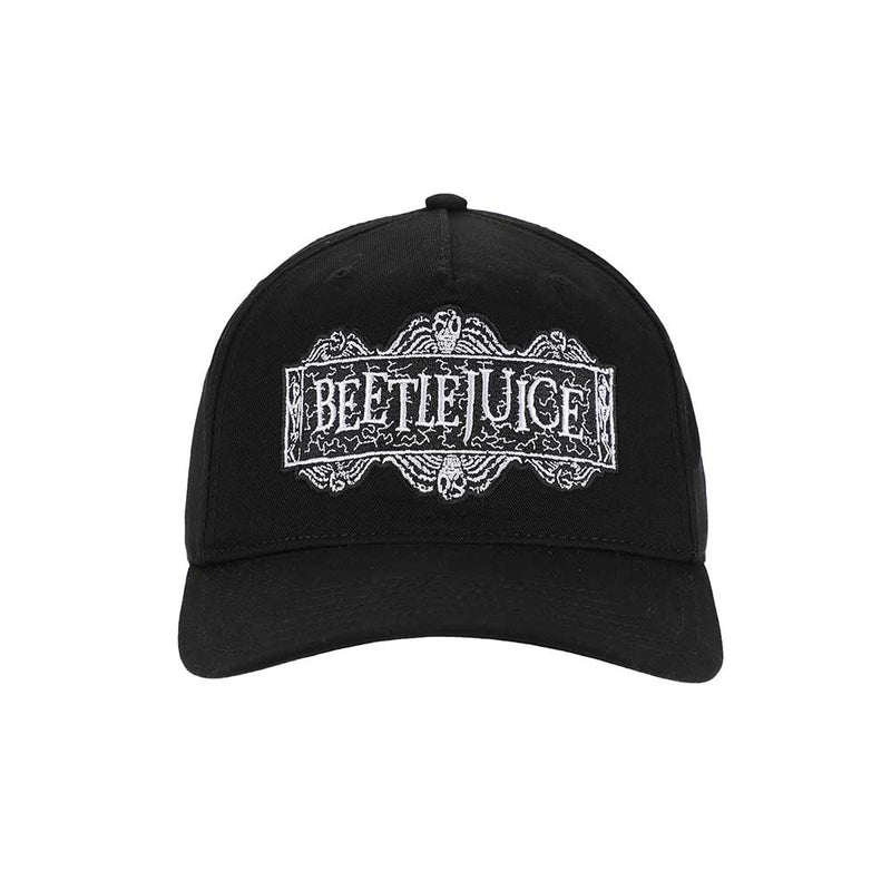 Chargez l&#39;image dans la visionneuse de la galerie, Beetlejuice - Logo Embroidered Pre-Curved Bill Snapback Hat
