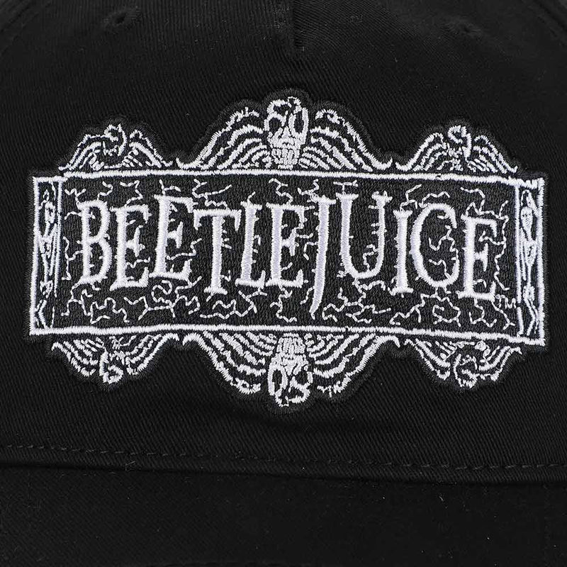 Chargez l&#39;image dans la visionneuse de la galerie, Beetlejuice - Logo Embroidered Pre-Curved Bill Snapback Hat
