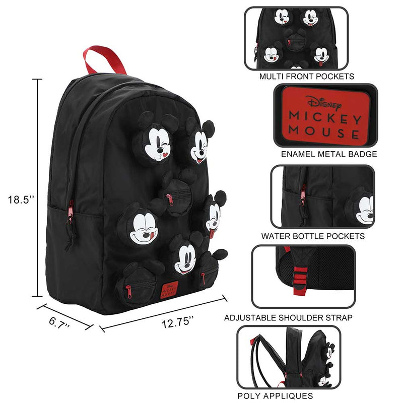 Cargue la imagen en el visor de la galería, Disney - Mickey Mouse Built-up Pockets Backpack
