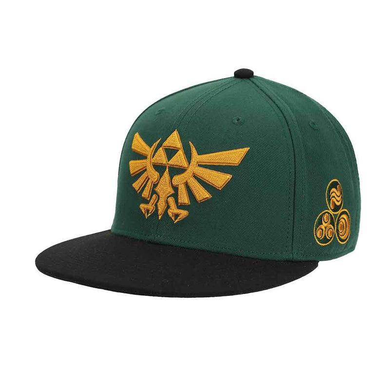 Chargez l&#39;image dans la visionneuse de la galerie, The Legend of Zelda - Hyrule Crest Embroidered Flat Bill Snapback Hat
