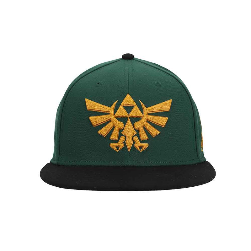 Chargez l&#39;image dans la visionneuse de la galerie, The Legend of Zelda - Hyrule Crest Embroidered Flat Bill Snapback Hat
