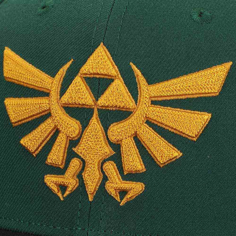 Chargez l&#39;image dans la visionneuse de la galerie, The Legend of Zelda - Hyrule Crest Embroidered Flat Bill Snapback Hat
