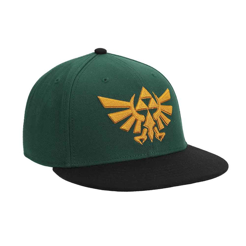 Chargez l&#39;image dans la visionneuse de la galerie, The Legend of Zelda - Hyrule Crest Embroidered Flat Bill Snapback Hat
