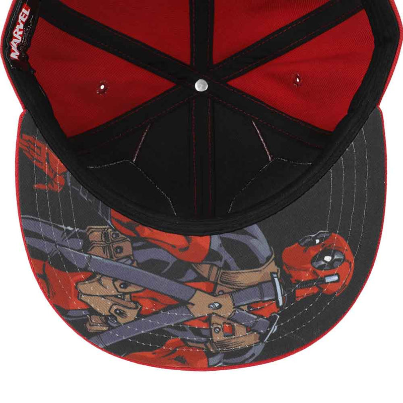 Chargez l'image dans la visionneuse de la galerie, Marvel Comics: Deadpool - Big Face Flat Bill Snapback Hat
